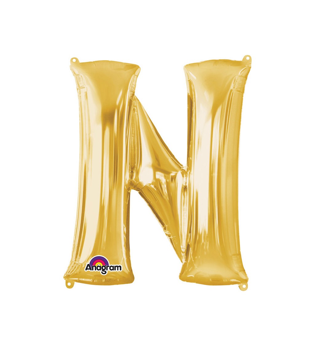 Balonek "N" - zlatý