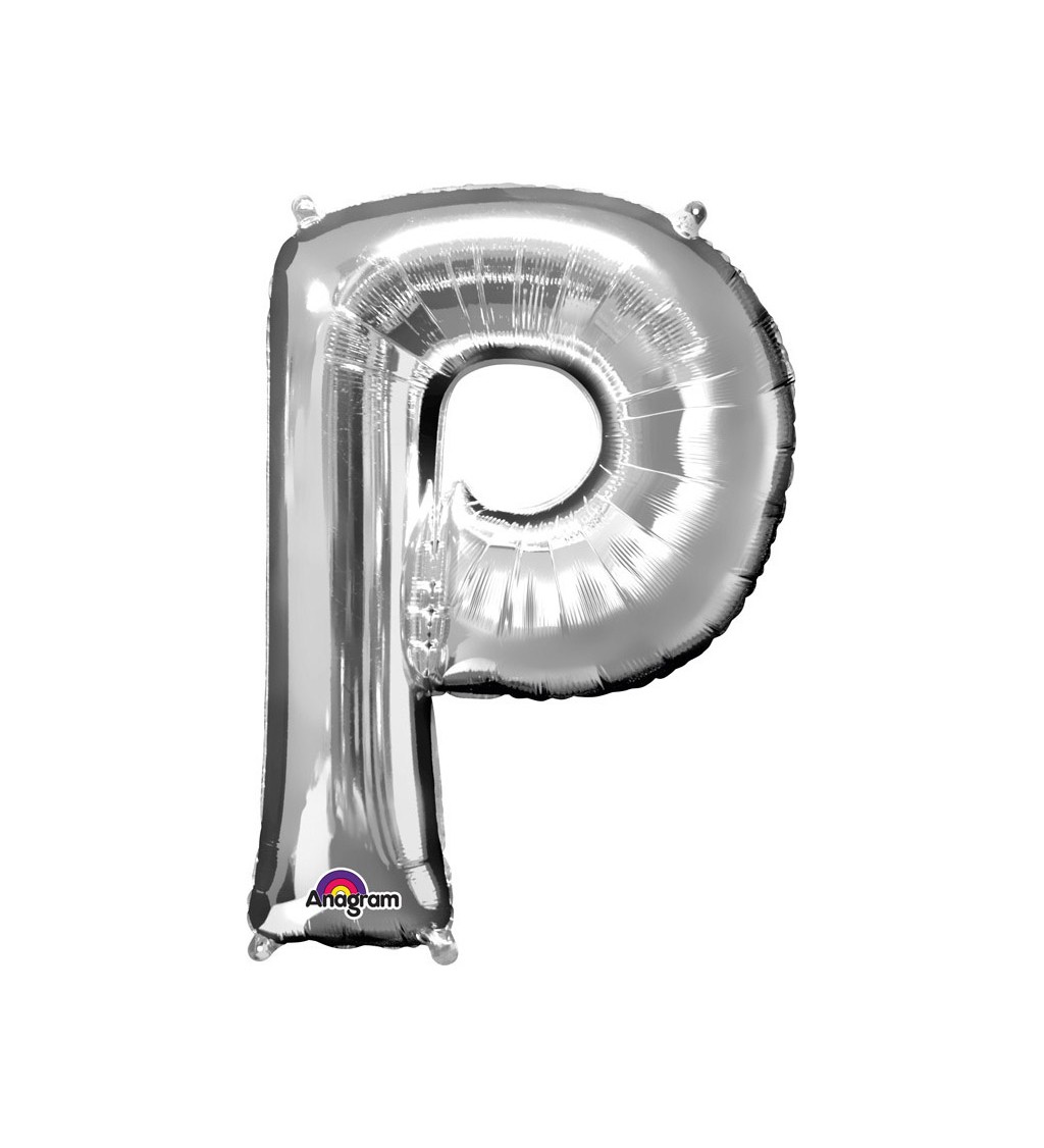 Balonek "P" - stříbrný
