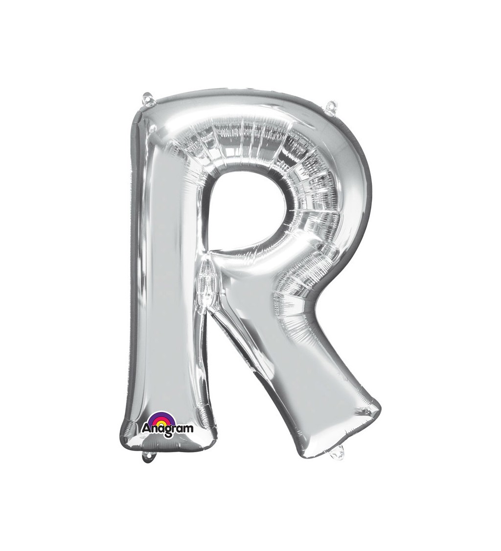 Balonek "R" - stříbrný