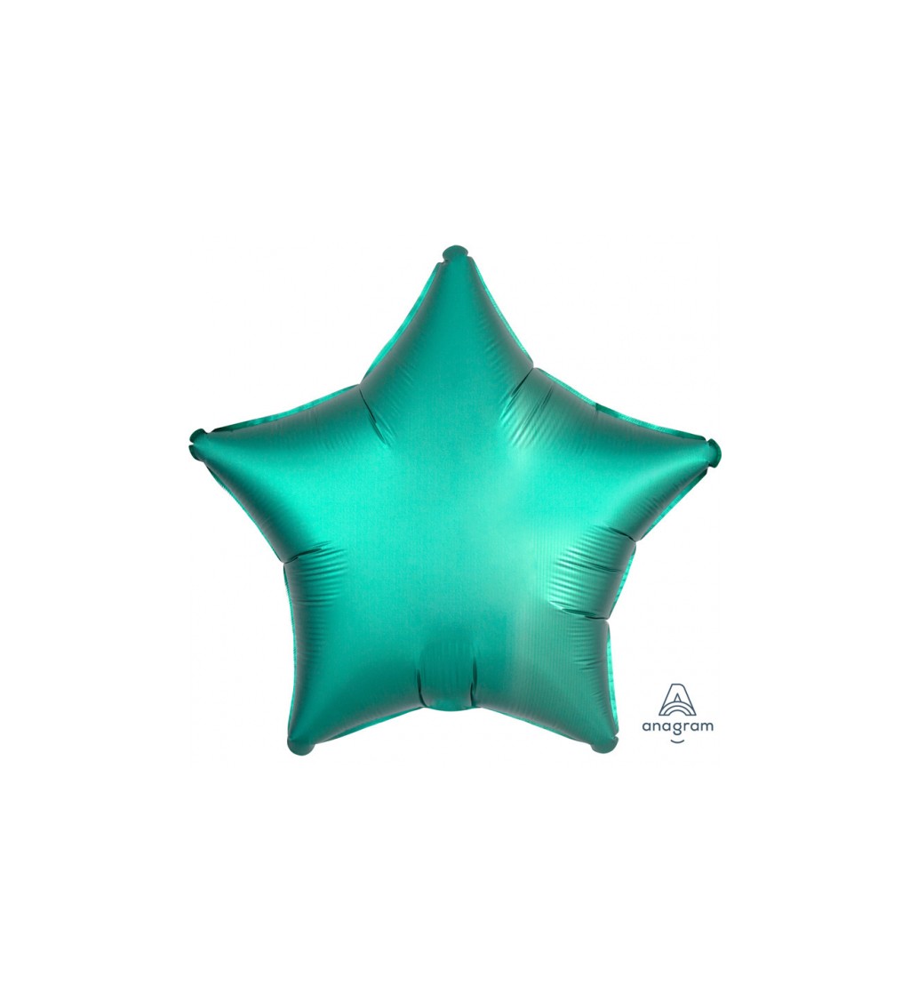 Fóliový balónek ve tvaru hvězdy - smaragdový