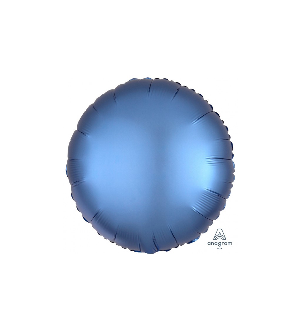 Fóliový balónek ve tvaru kola - modrý