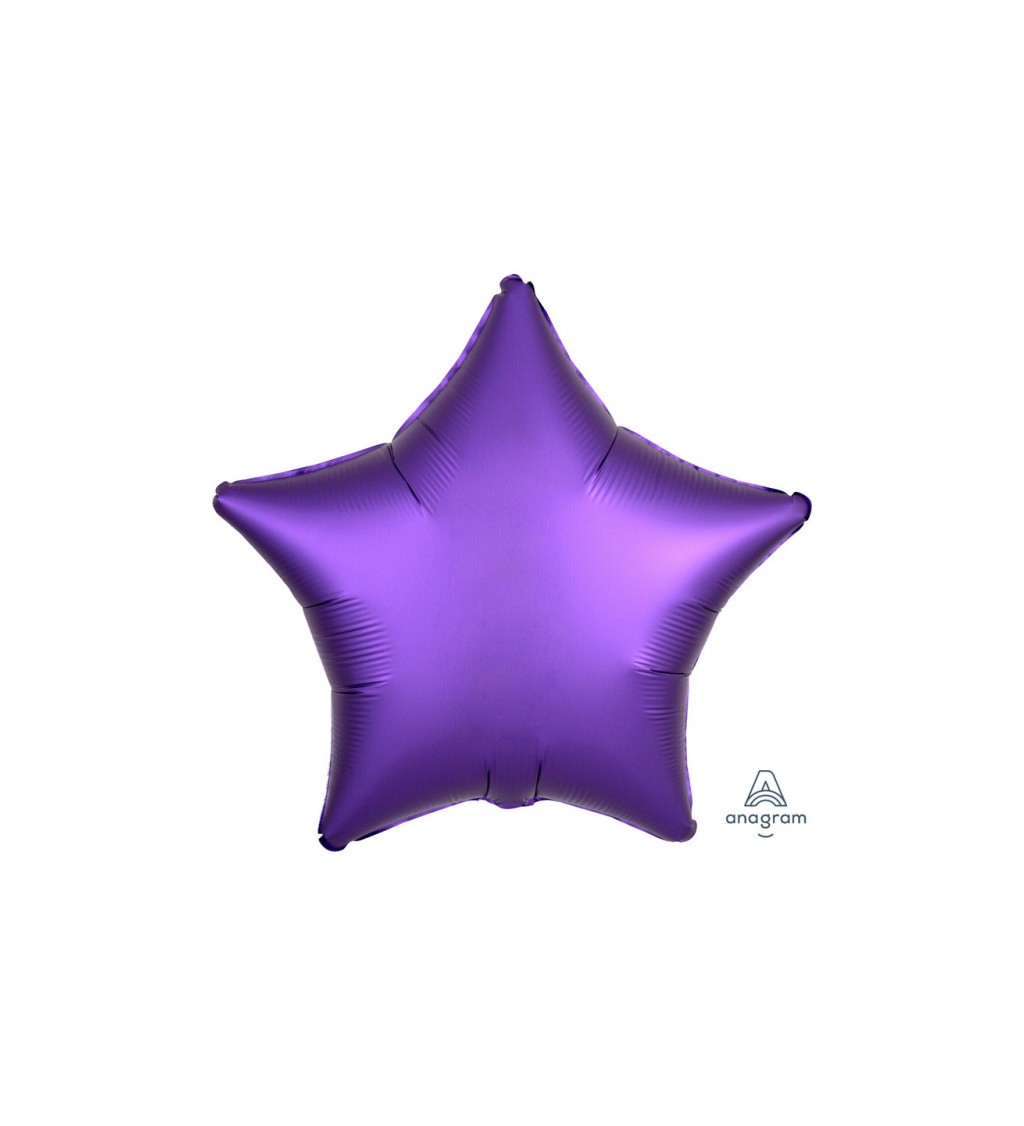 Fóliový balónek ve tvaru hvězdy - fialový