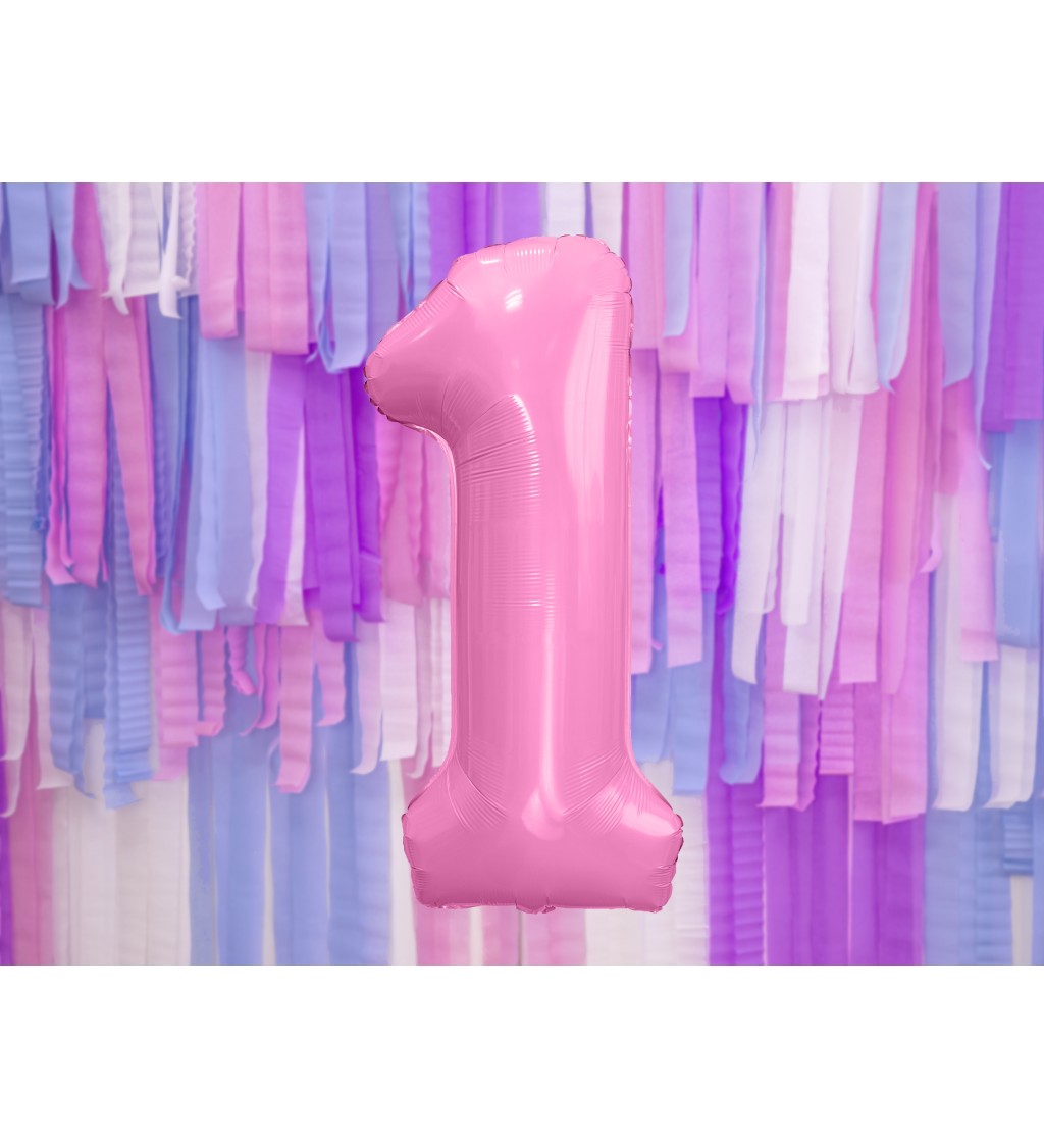 Růžový fóliový balónek 1
