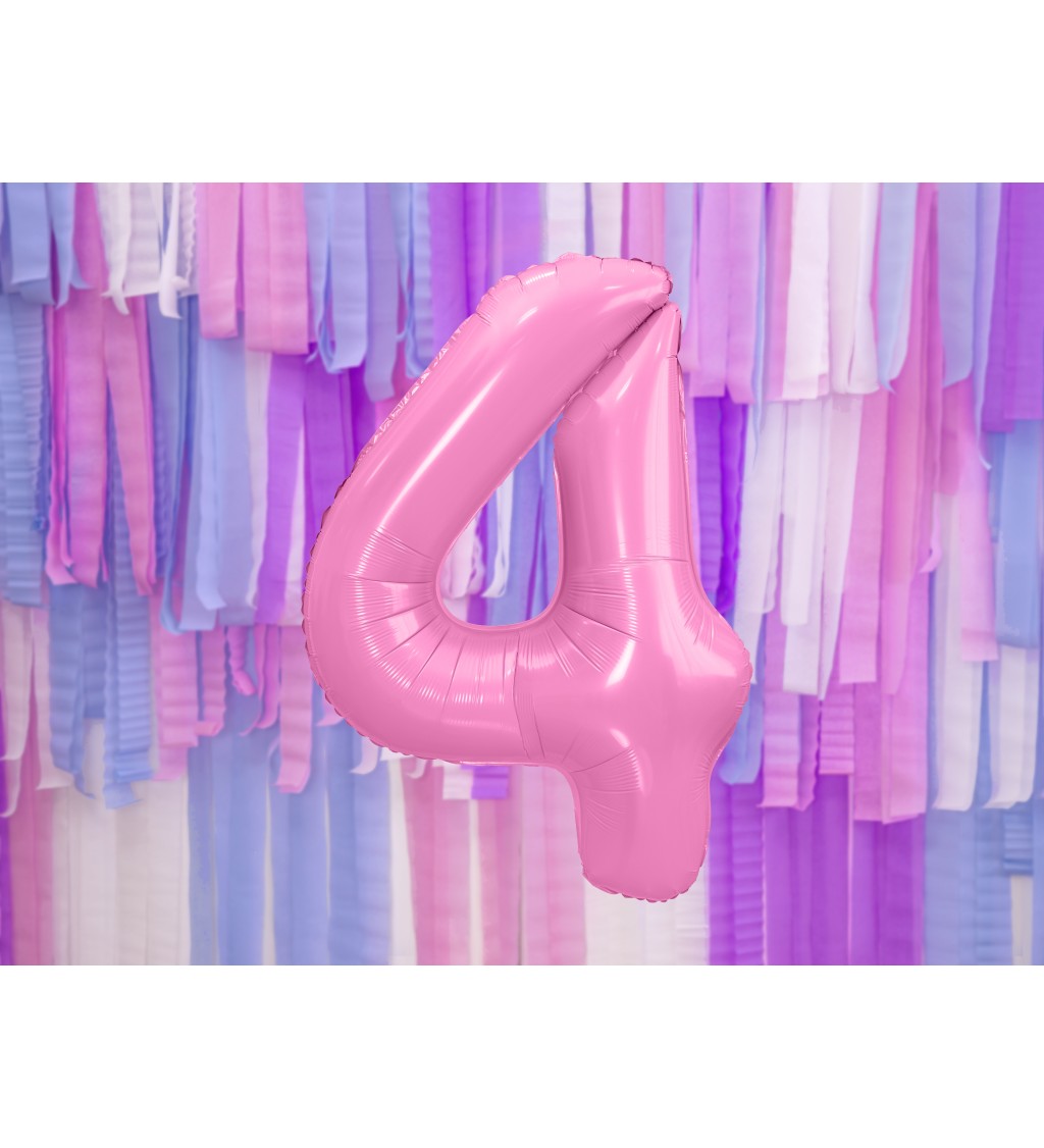 Růžový fóliový balónek 4