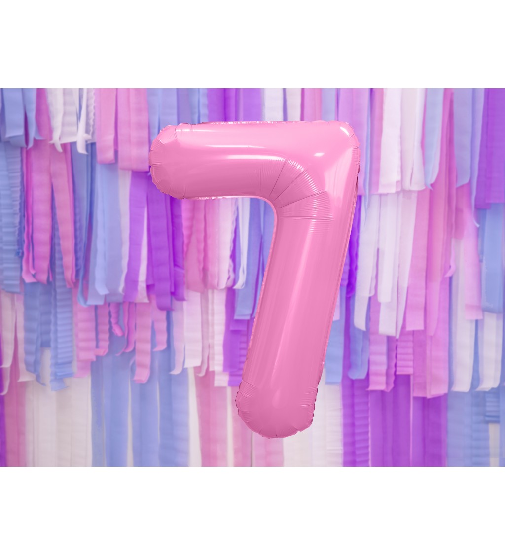 Růžový fóliový balónek 7
