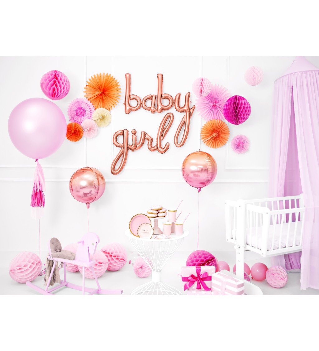 Fóliový balónek Baby růžové zlato
