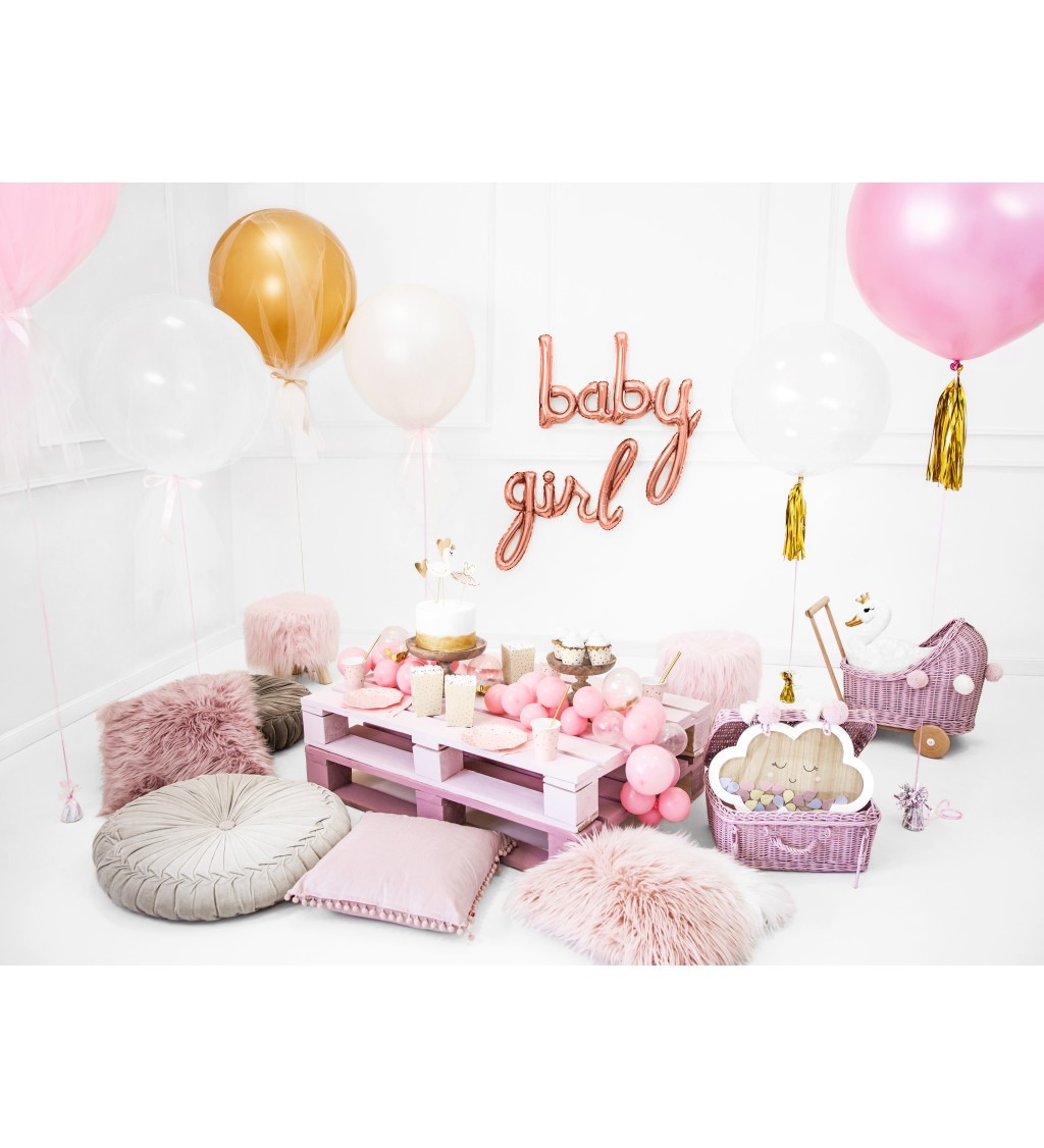 Fóliový balónek Baby růžové zlato