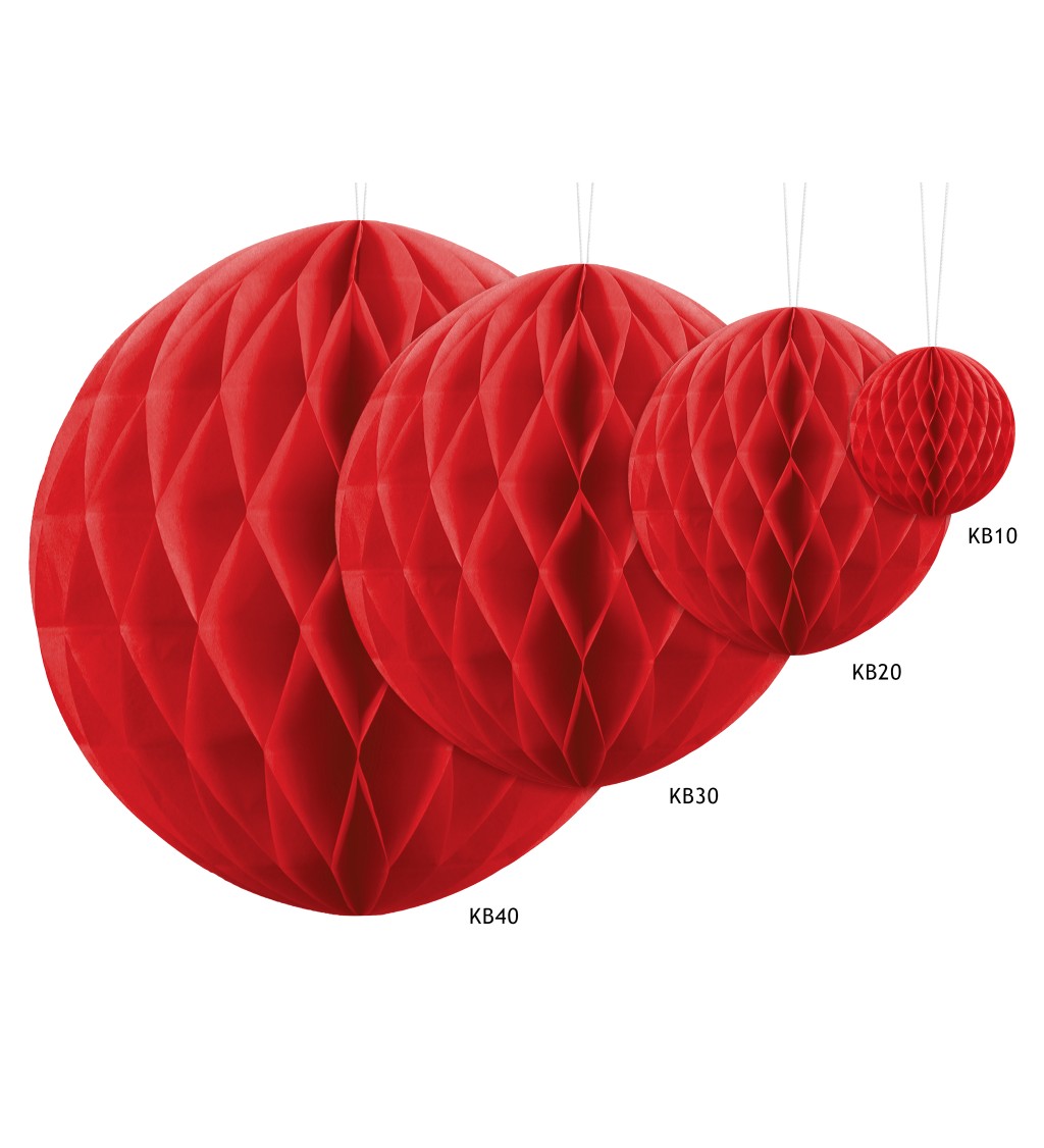 Dekorativní koule červená - 10 cm