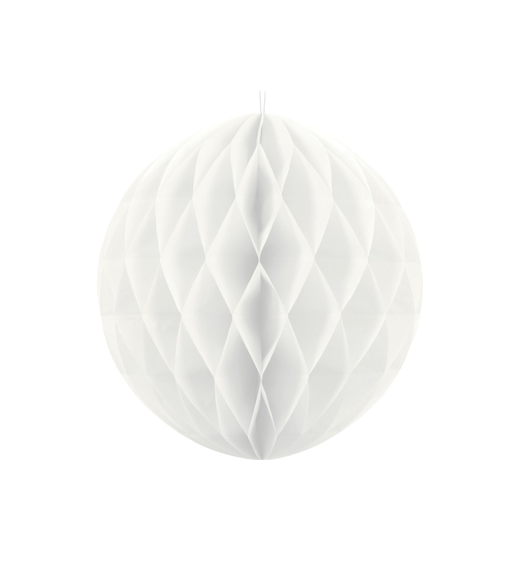 Dekorativní koule bílá - 20 cm