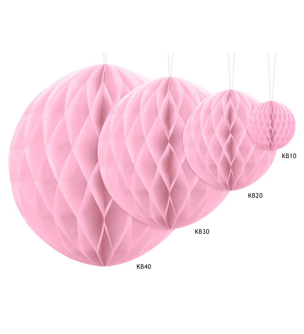 Dekorativní koule světle růžová - 40 cm