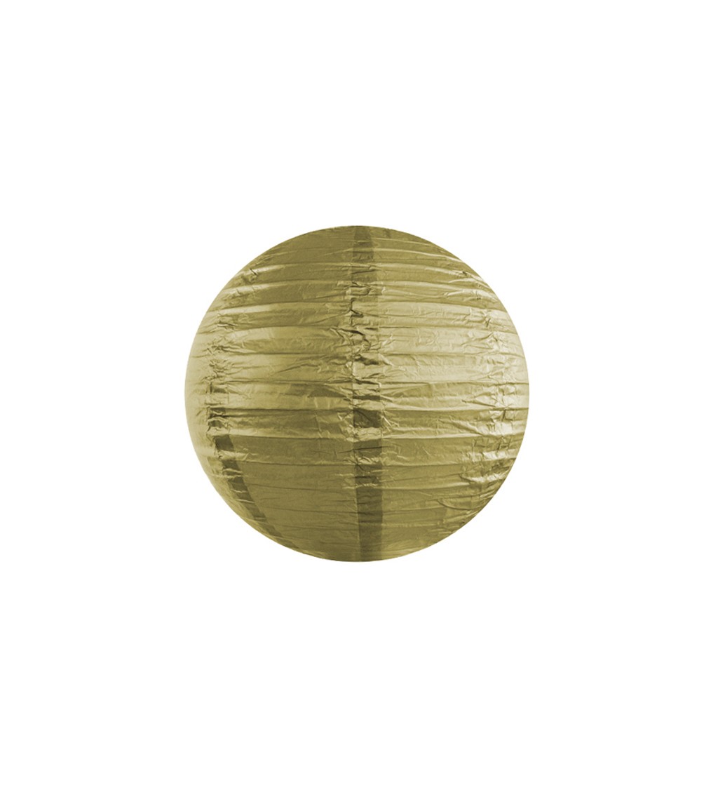 Papírový lampion II - zlatý 35 cm