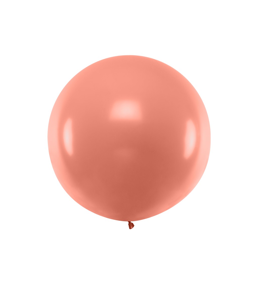 Metalický růžové zlato mega balónek