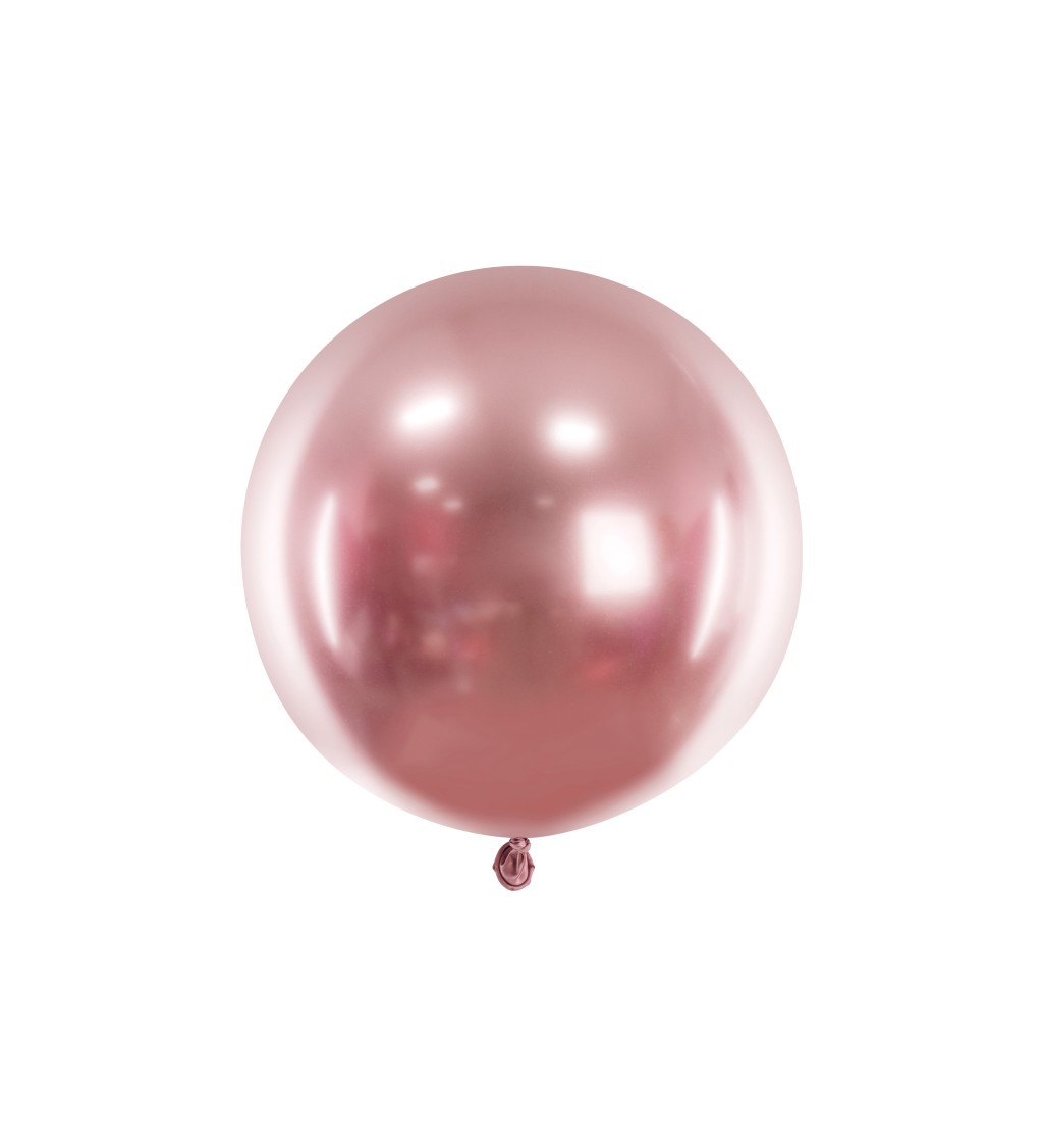 Lesklý mega balónek růžové zlato