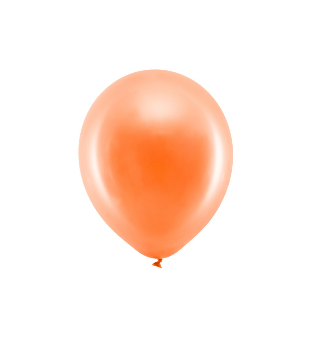 Metalické oranžové balónky