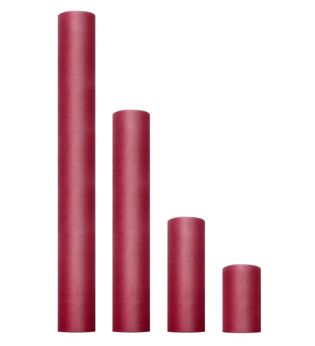 Dekorativní tyl - tmavě červený (15cm)