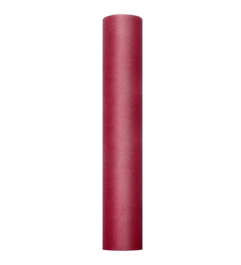 Dekorativní tyl - tmavě červený (30cm)