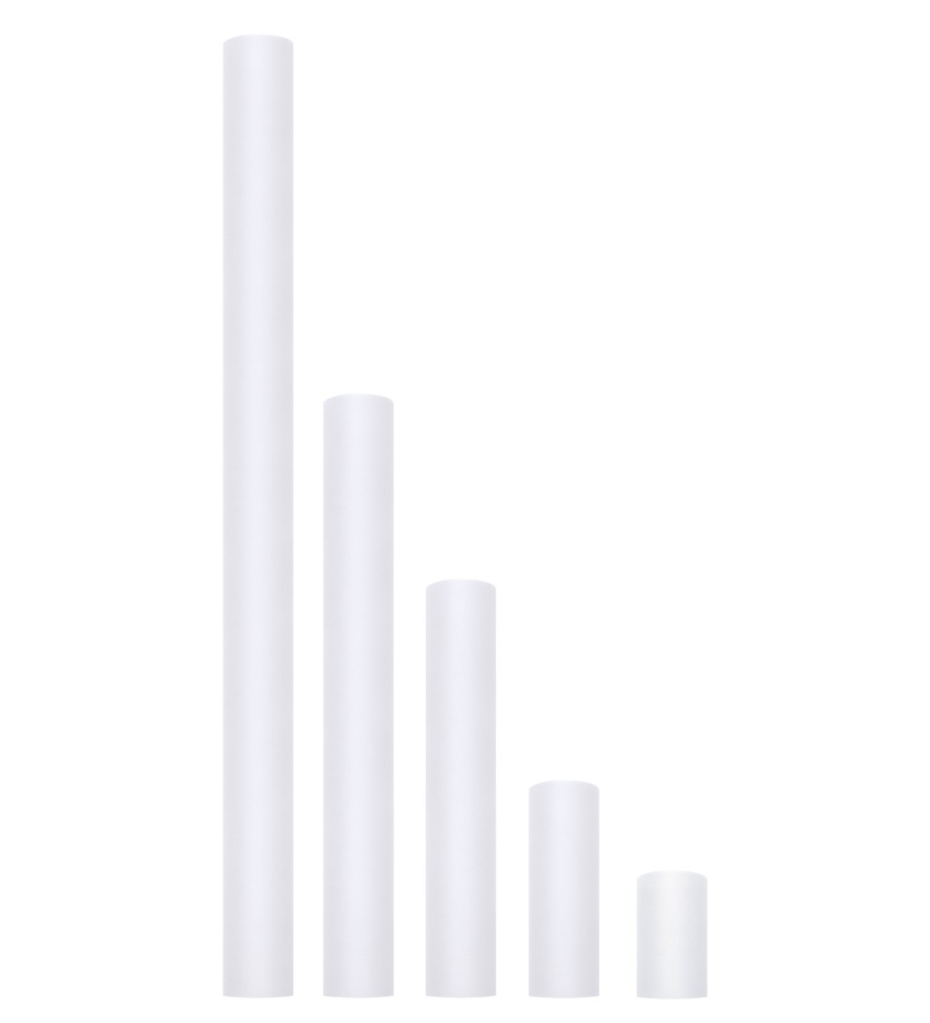 Dekorativní tyl - bílý (8cm)