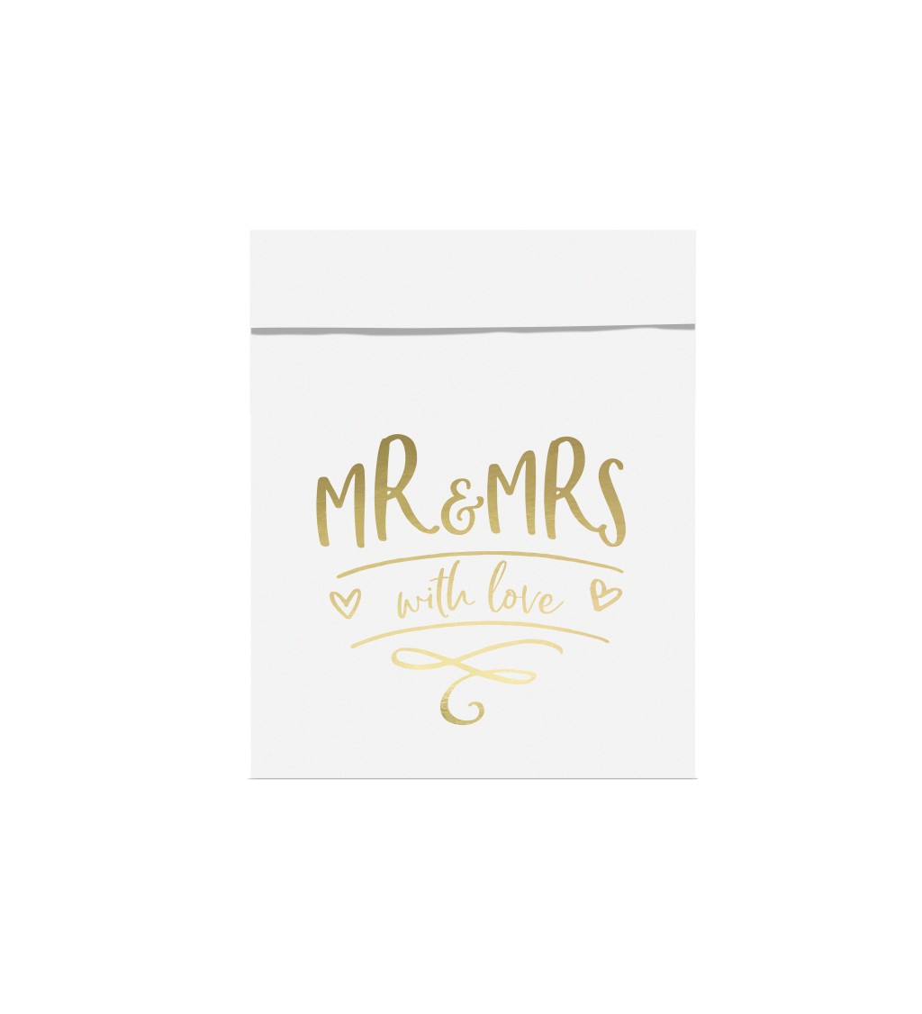 Dárkový balíček Mr & Mrs, bílý - 6 ks