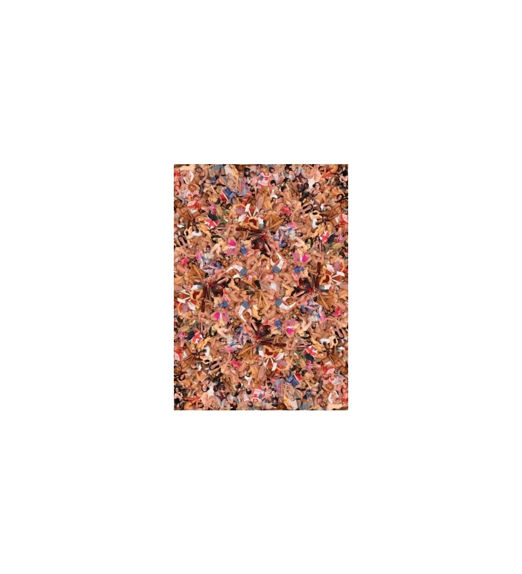 SUCK UK Raunchy wrap - Balící papír, modrý s dívkami