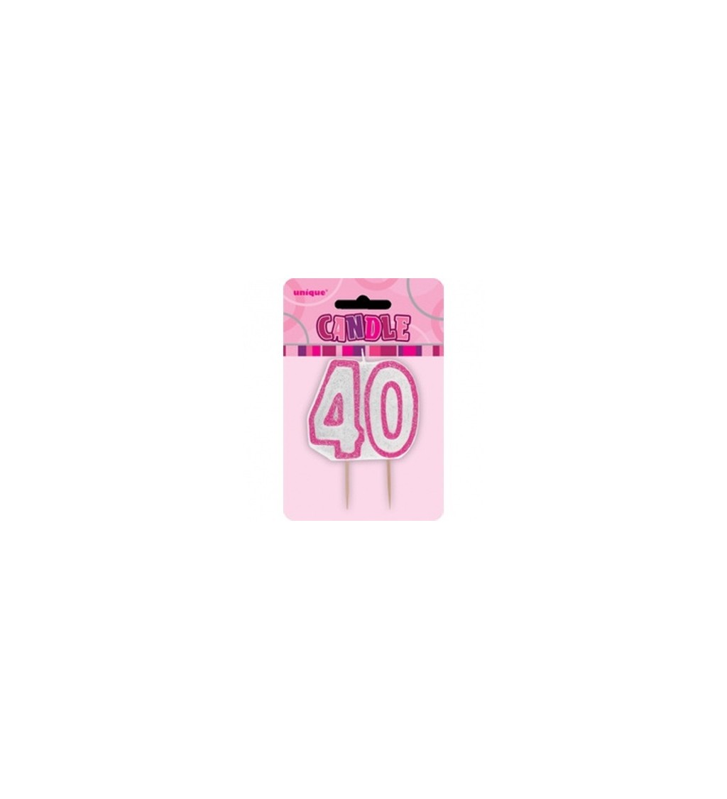Svíčka s číslem - 40