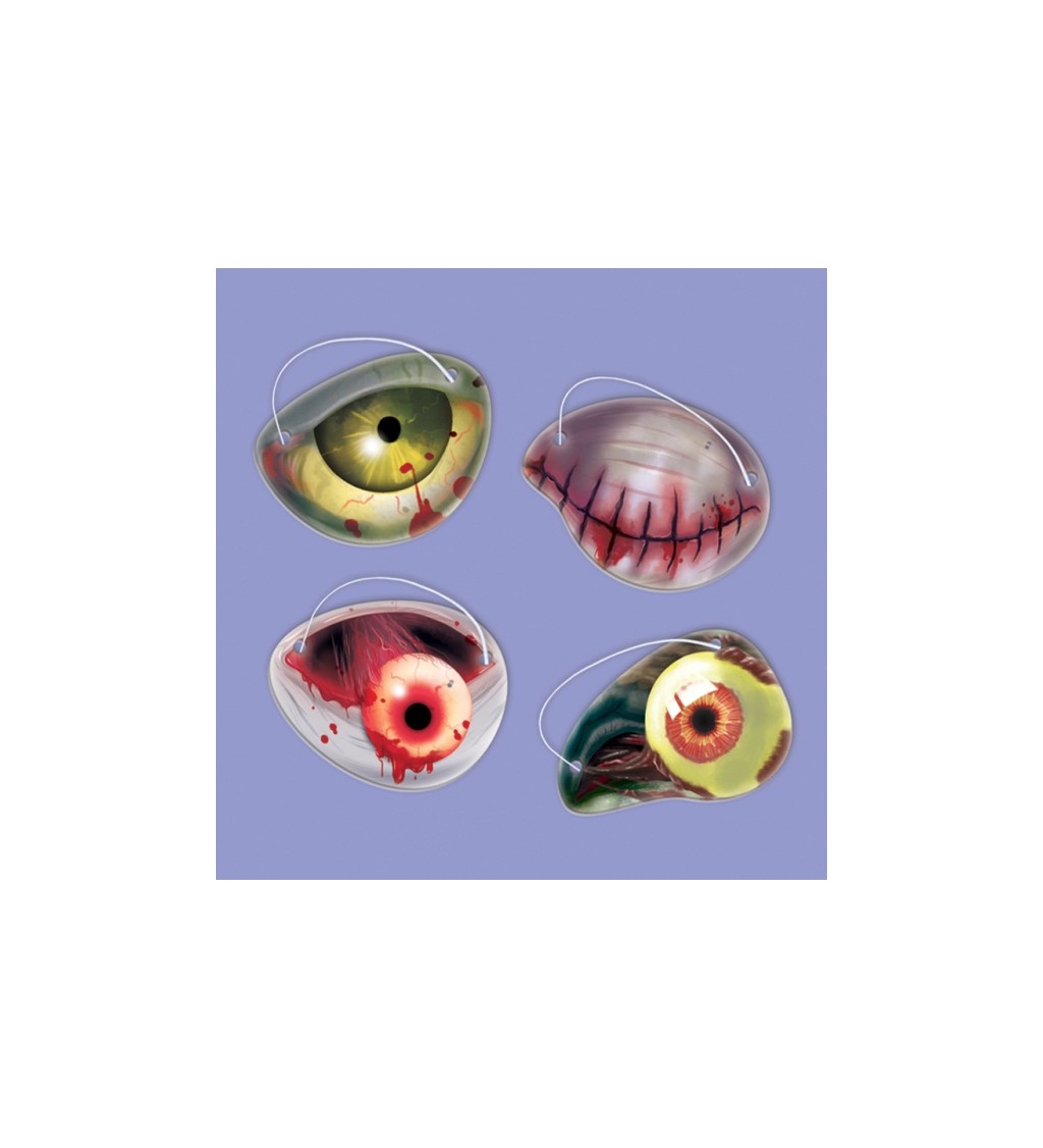 Halloweenské klapky na oči - 12 ks