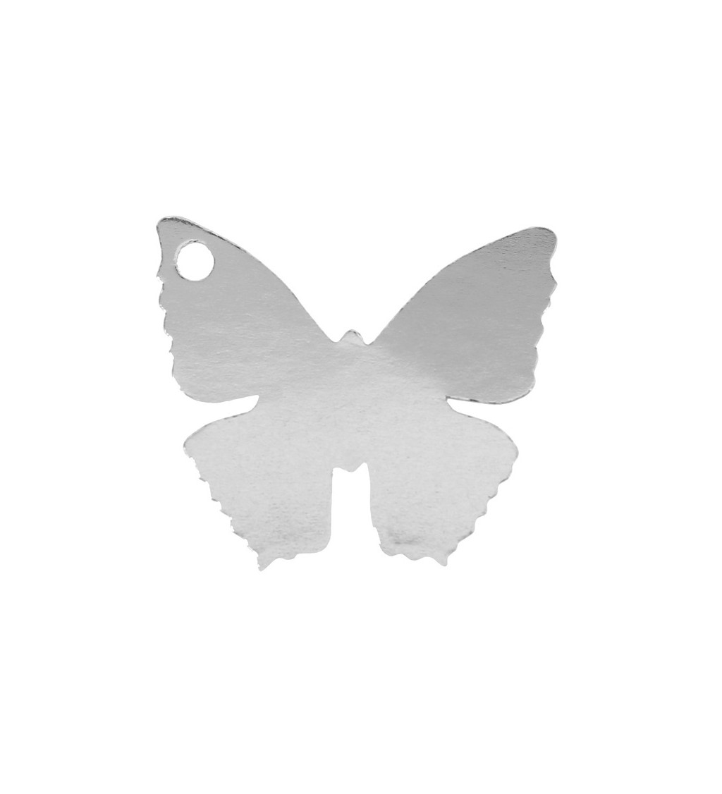 Jmenovky motýl - stříbrné 10ks