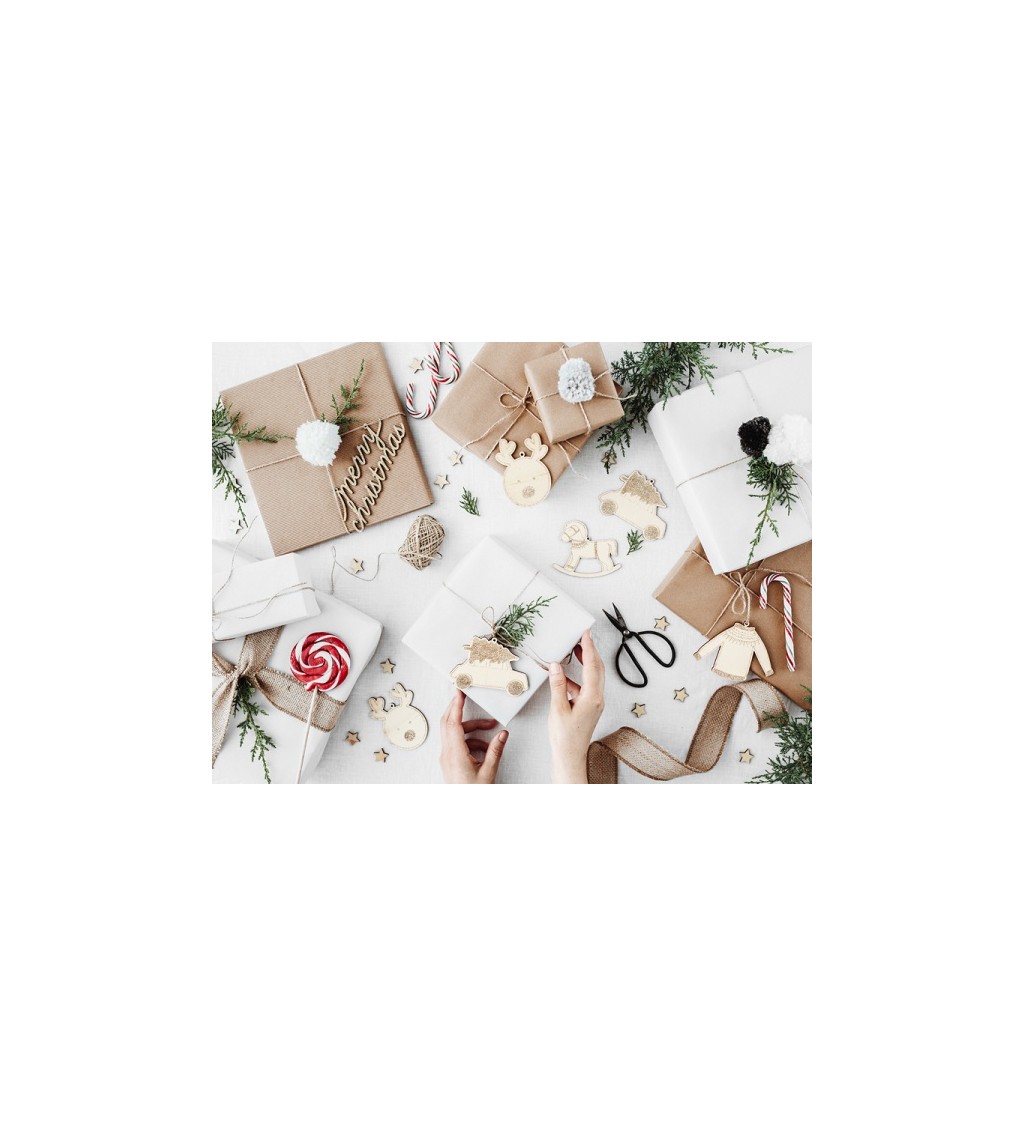 Dekorace Christmas dřevěná