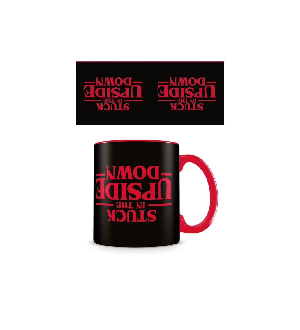 Keramický hrnek Stranger Things (Stuck In The Upside Down - black)