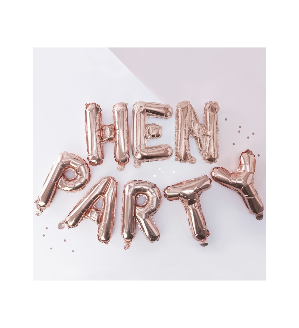 Balonek "HEN PARTY" - rose gold