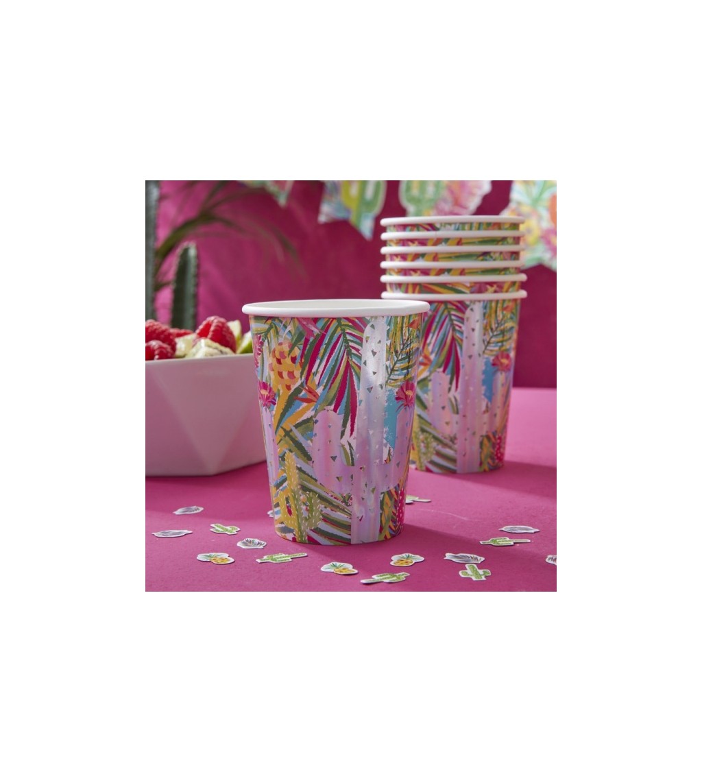Kelímek Exotická flóra - 8 ks