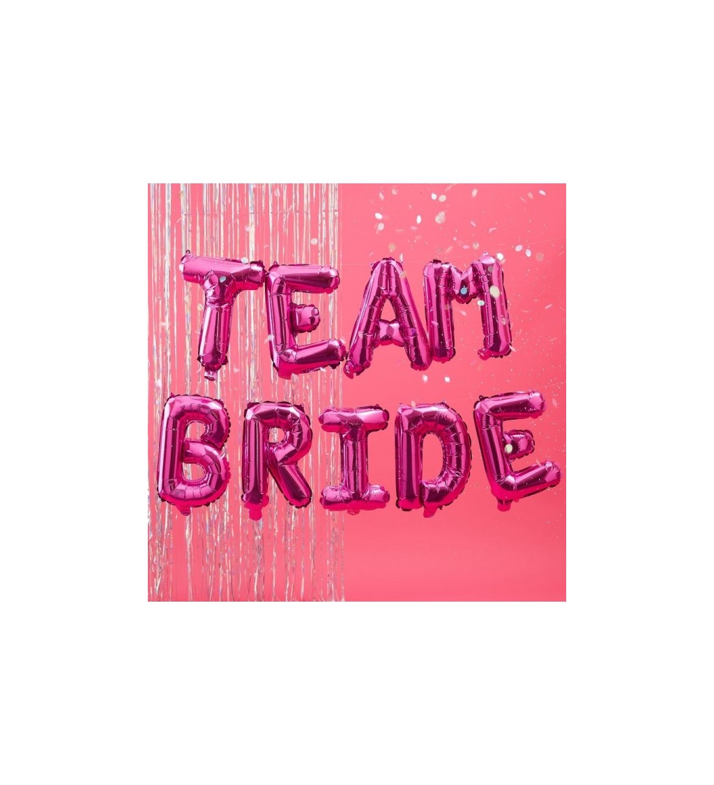Balonek "TEAM BRIDE" - růžový