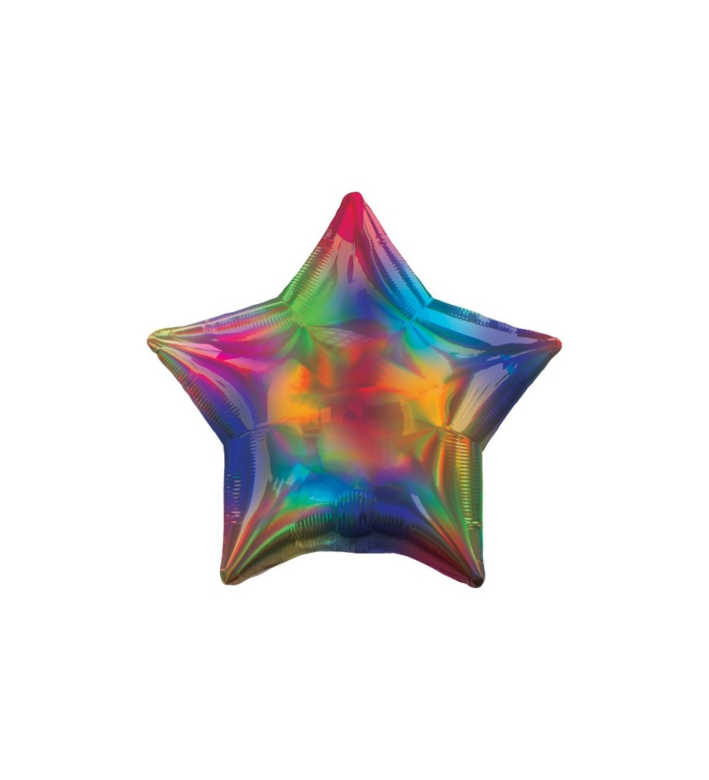 Fóliový balónek Duhová hvězda II