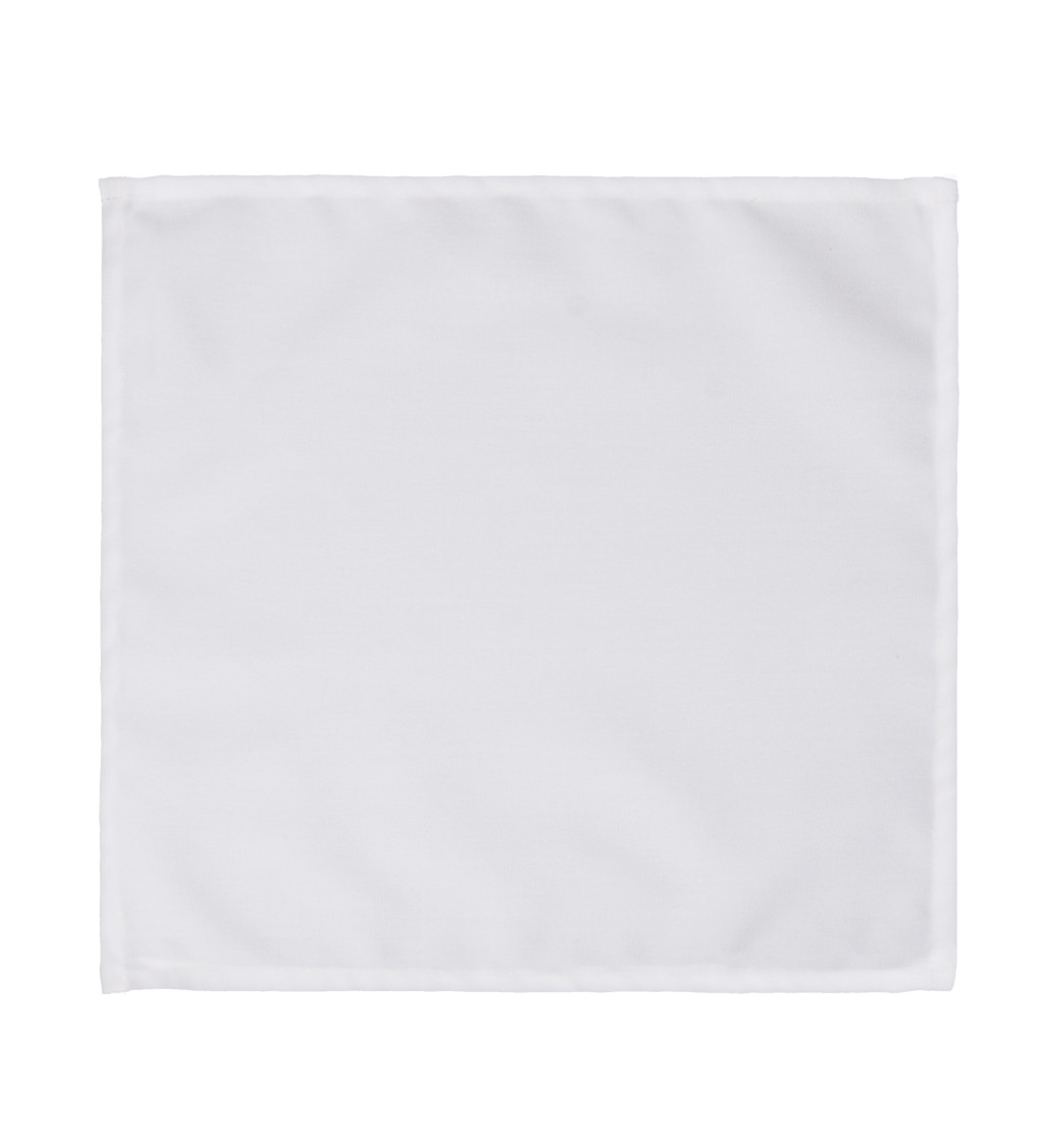 Bílé látkové ubrousky