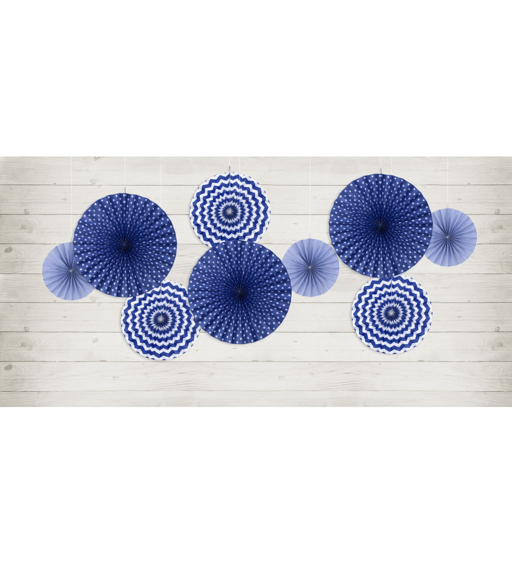 Dekorativní rozeta - tmavě modrá 3ks