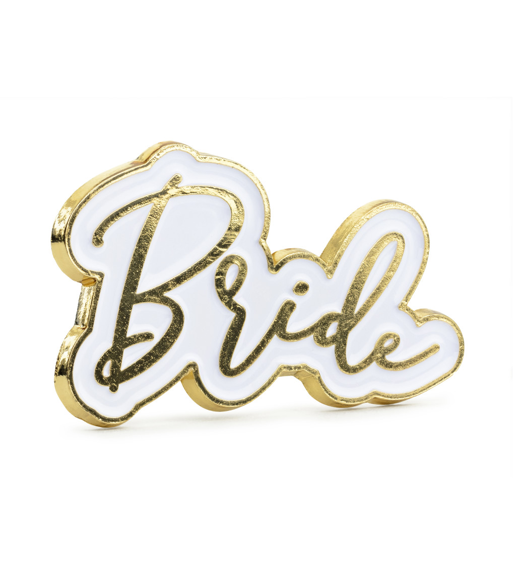 Bílo-zlatý odznak Bride