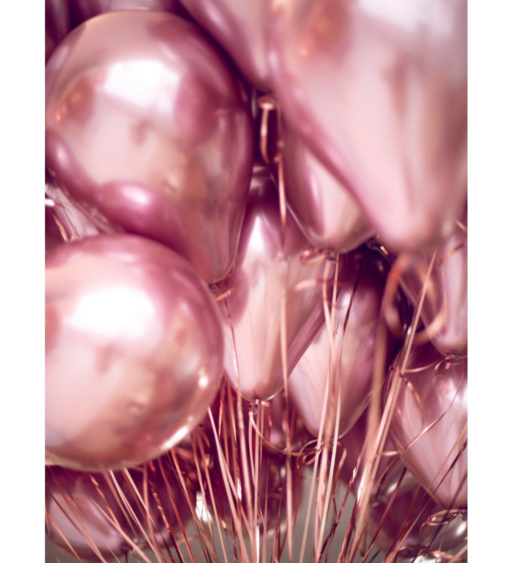 Metalické balónky - rosegold (50 ks)
