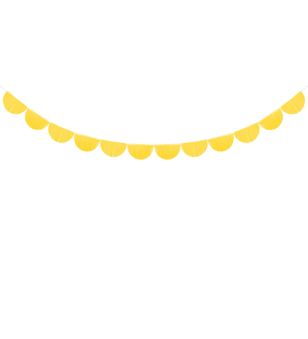 Girlanda - půlměsíčky žluté měnší
