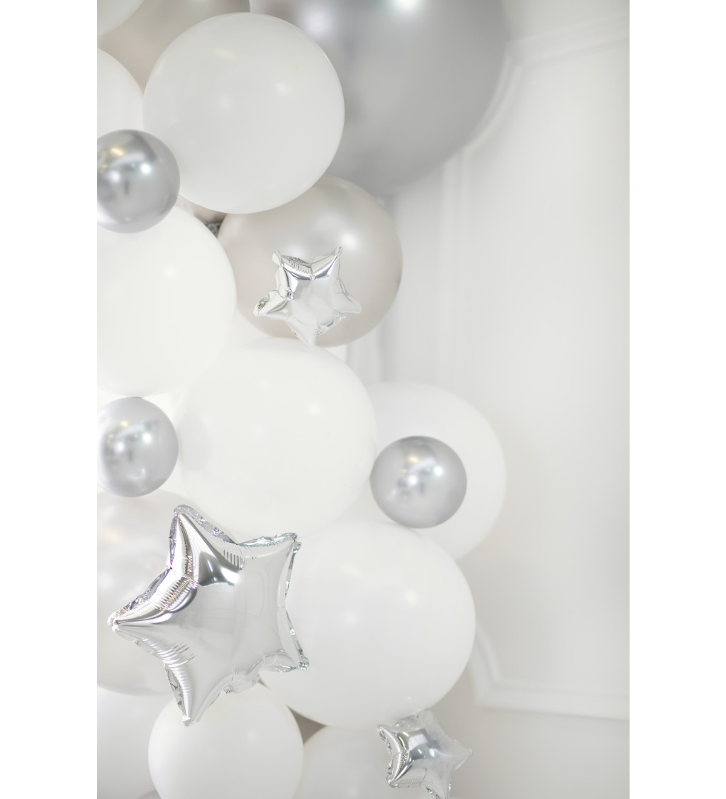 Balón ve tvaru hvězdy - stříbrný