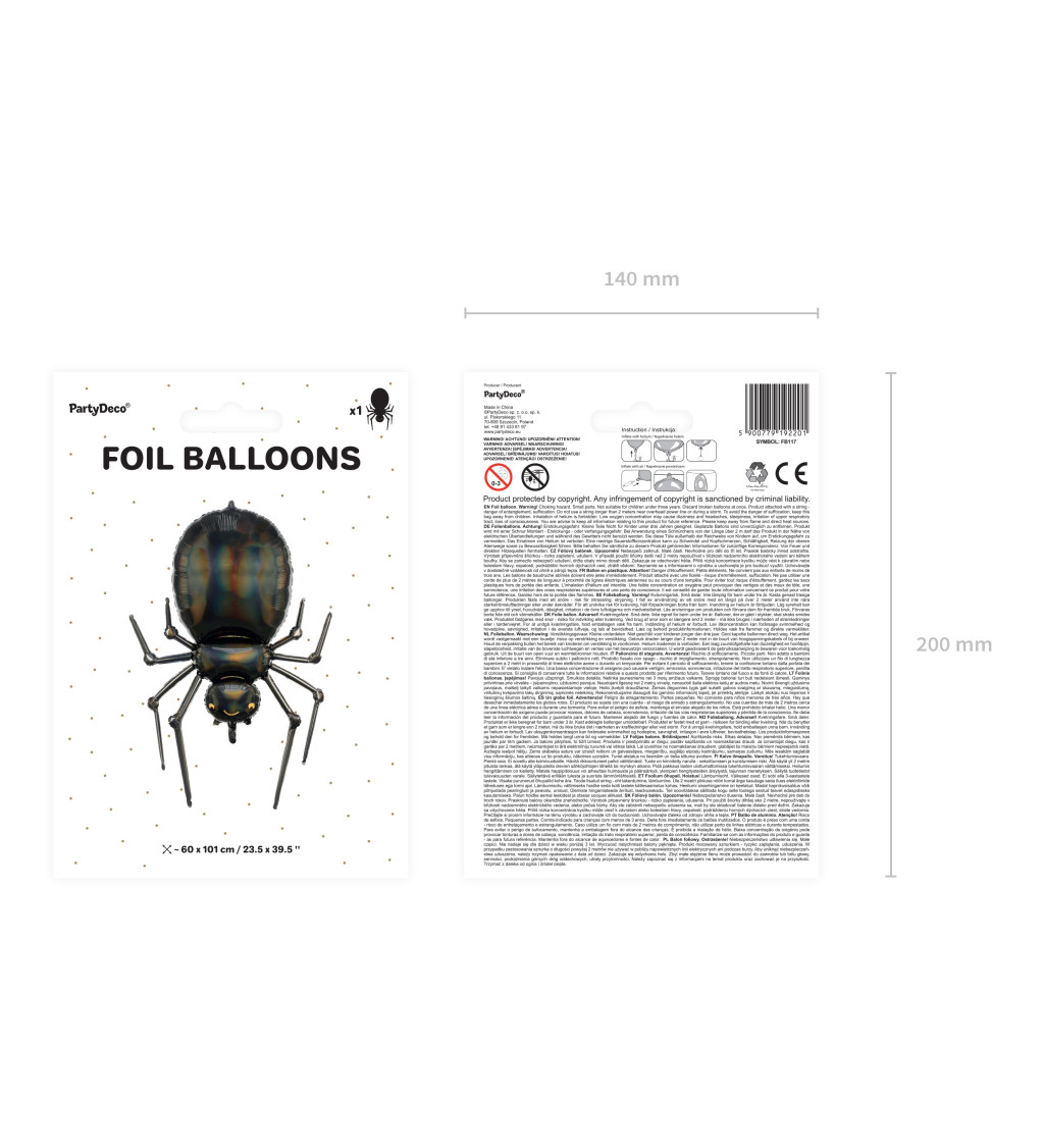 Pavouk - Fóliový balón