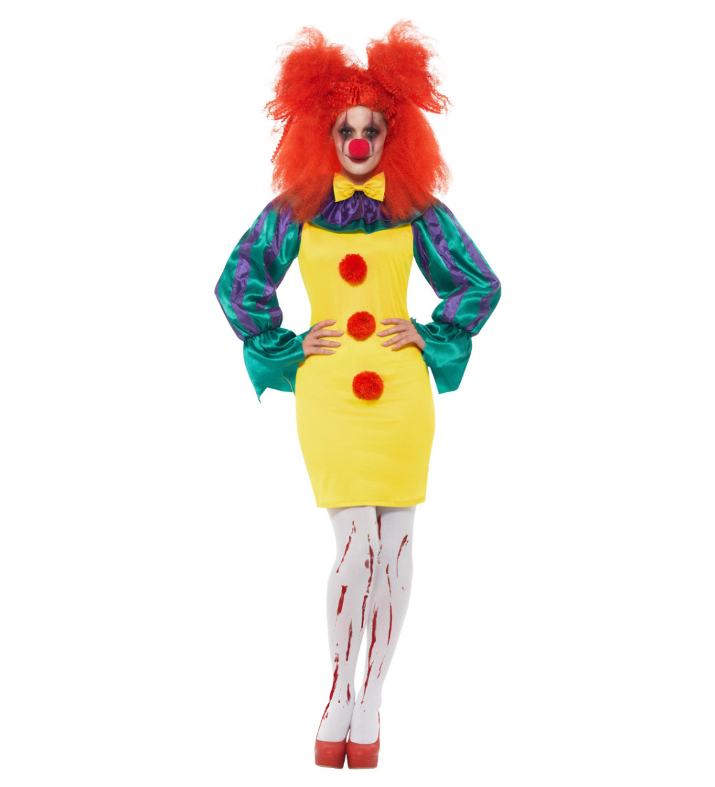 Halloween kostým "Žlutá hororová klaunice"