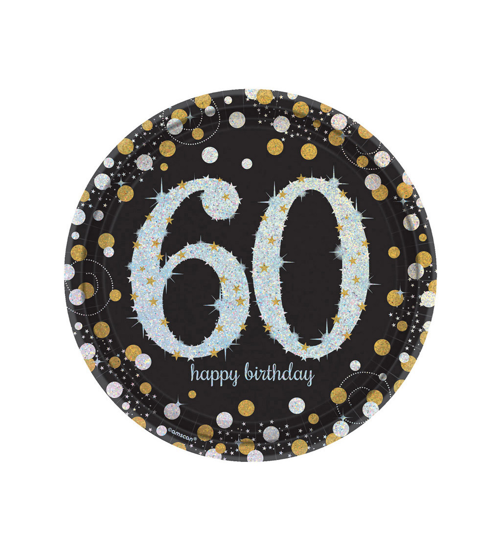 Talířky - 60 Happy Birthday