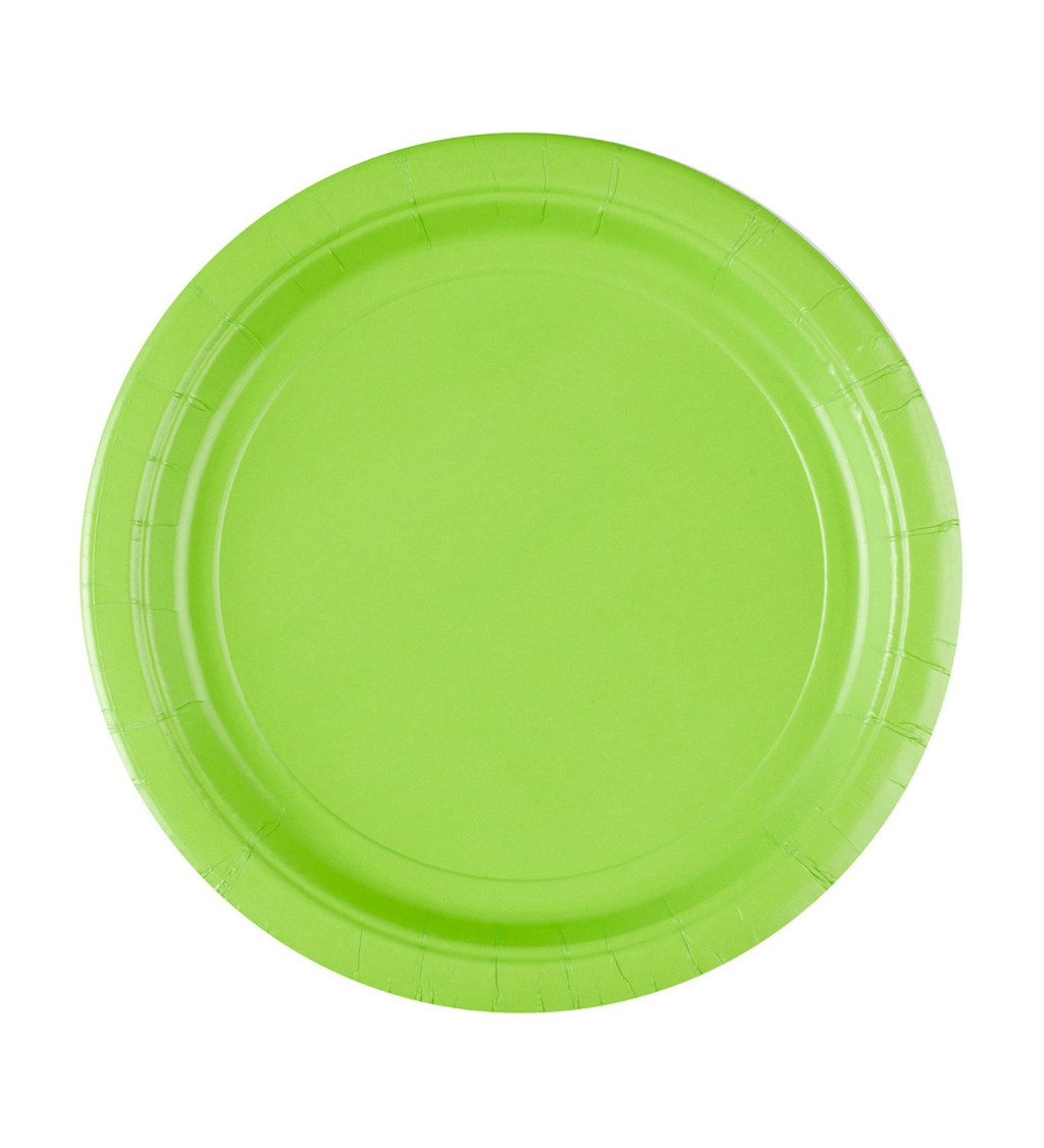 Papírové talíře světle zelené