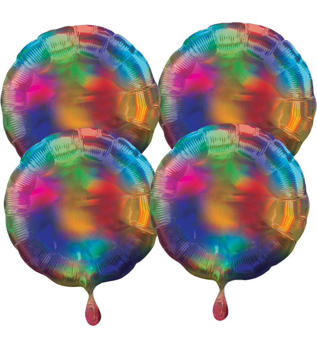 Sada duhově pastelových fóliových balónků II
