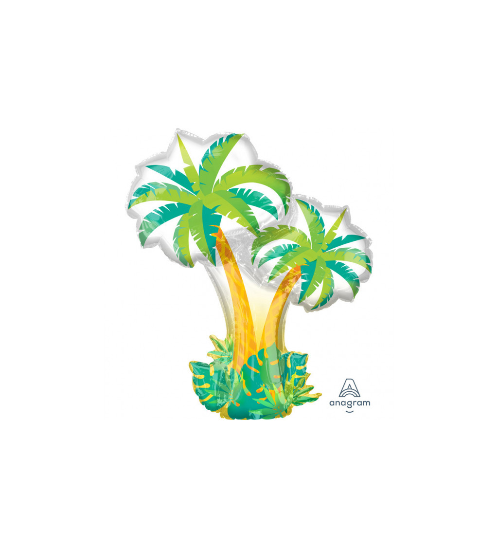 Fóliový balónek - zelené palmy