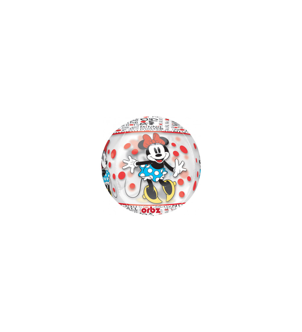 Minnie - Průhledný balónek