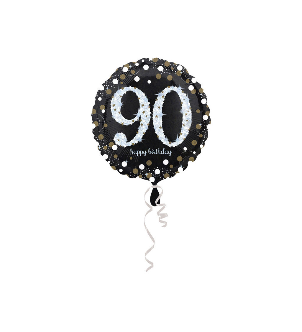 Fóliový narozeninový balónek - kulatý, 90let
