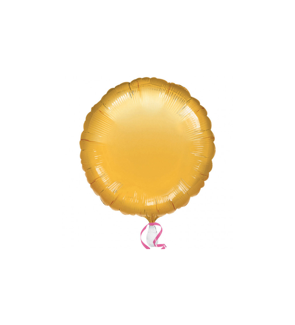 Fóliový balónek - zlaté kolečko