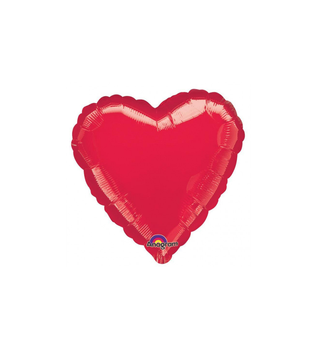 Fóliový balónek - červené srdce