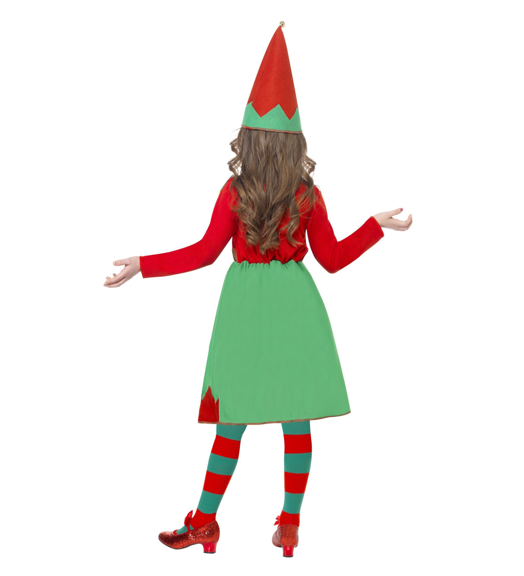 Dětský kostým "Vánoční elfka"