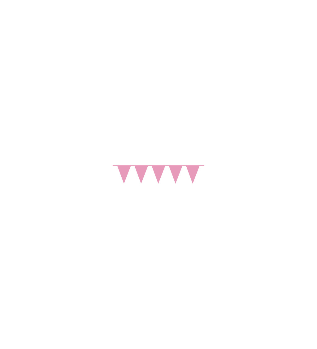 Růžová girlanda - trojúhelníková